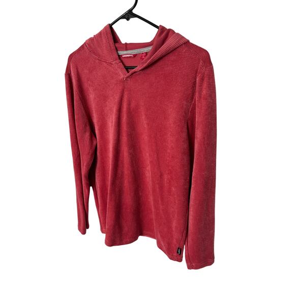 Union Bay Red Velour hoodie pullover size large - Picture 2 of 6